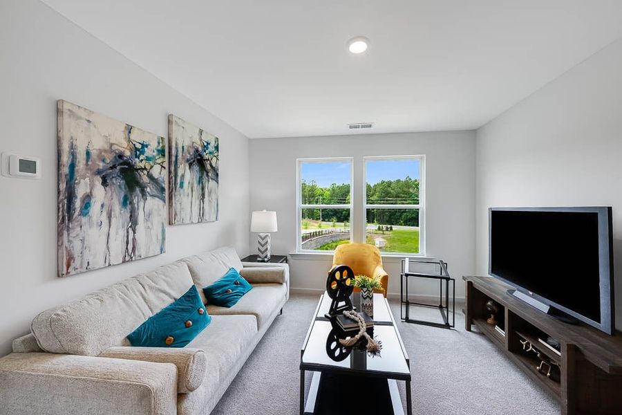 Furnished interior view inside a new home in Forestville Station, Wake Forest (Image 12). Furnished interior view inside a new home in Forestville Station, Wake Forest (Image 12).