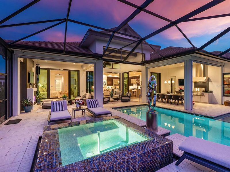 Exterior details and patio area of a home in Wild Blue at Waterside, Sarasota (Image 31). Exterior details and patio area of a home in Wild Blue at Waterside, Sarasota (Image 31).