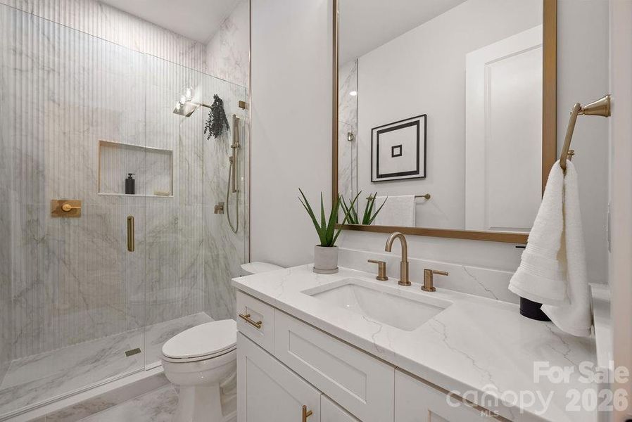 Main level full bath.