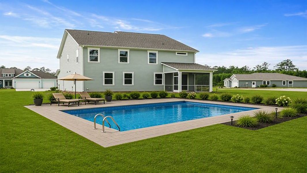 Exterior details and patio area of a home in Berkeley Bay, Ridgeville (Image 10).