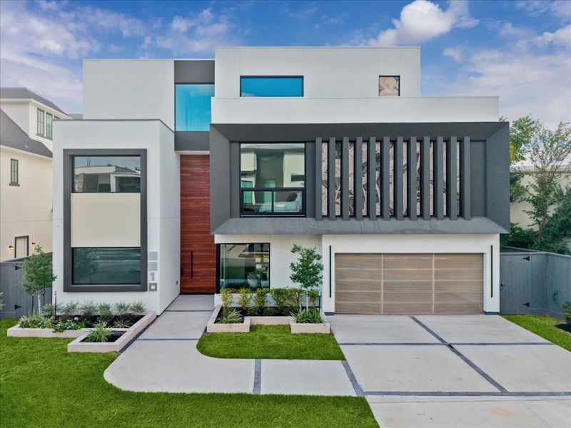 Stunning contemporary minimalist design in this striking front view.