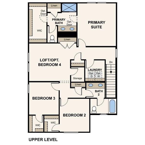 2D floor plan layout of this home in Teravalis, Buckeye, AZ (Image 6).
