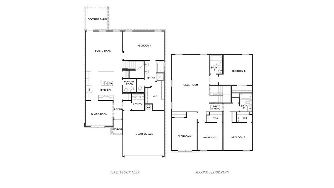 2D floor plan layout for the The Callum by D.R. Horton in Steele Creek, Cibolo, TX (Image 3).