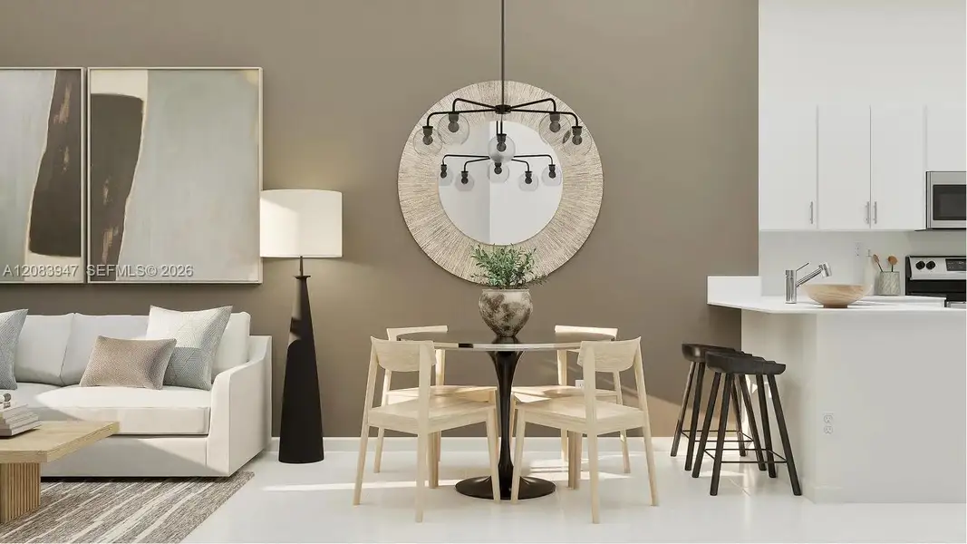 Furnished interior view inside a new home in Breezewood, Miami (Image 6).