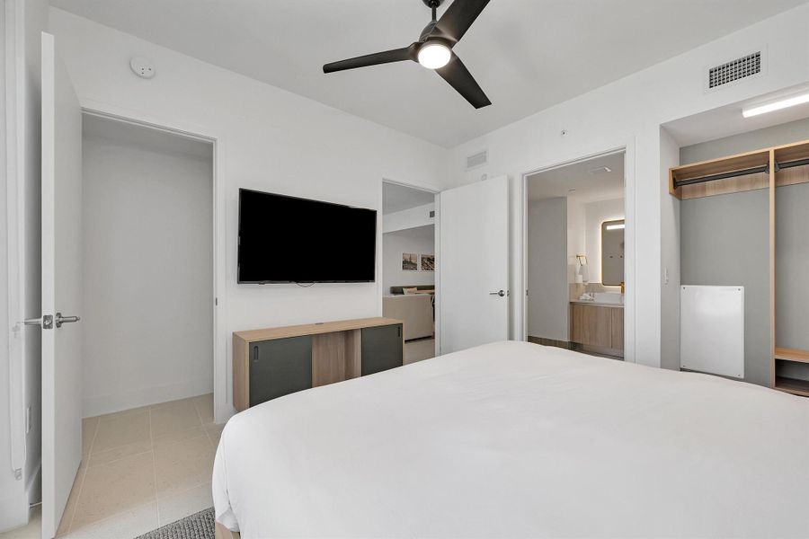 Furnished interior view inside a new home in , Miami (Image 9).