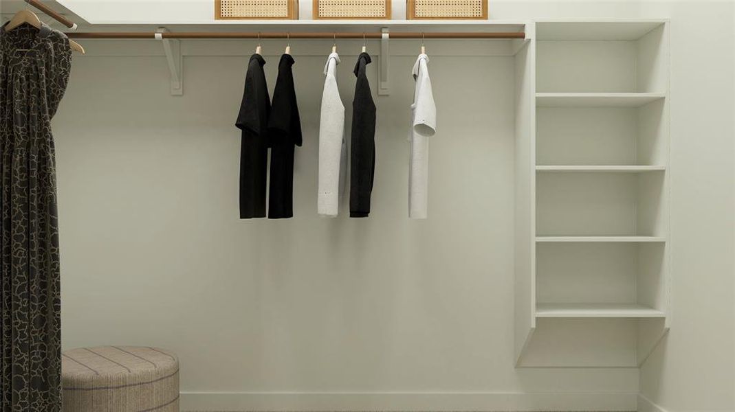 View of spacious closet