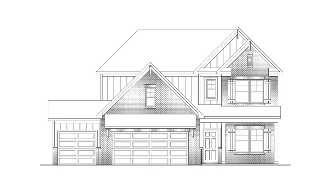 Elevation L with 3-Car Garage Elevation L with 3-Car Garage