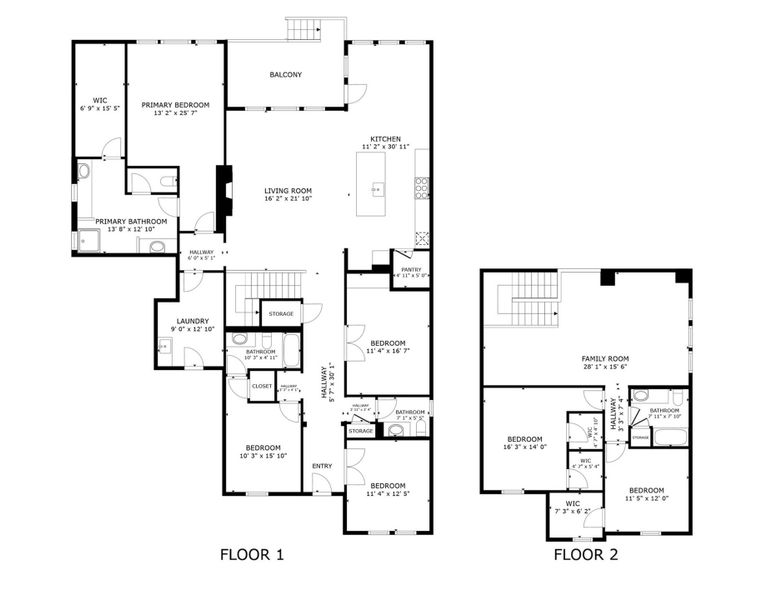 Detailed floor plan providing a clear view of the home’s spacious layout and functional design across both levels.