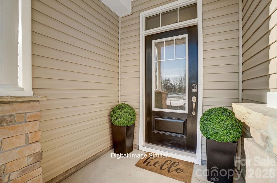 Exterior details and patio area of a home in Bailey Run, Charlotte (Image 3).