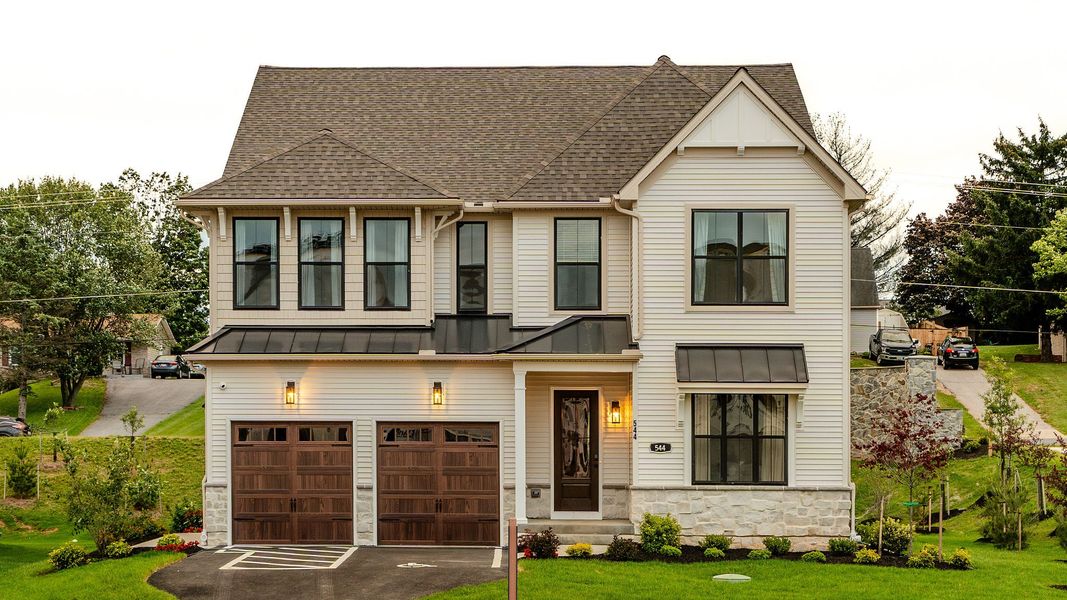 Representative exterior photo of a completed home built from the Covington by Keystone Custom Homes in McLean South Shore, Belmont, NC (Image 24).