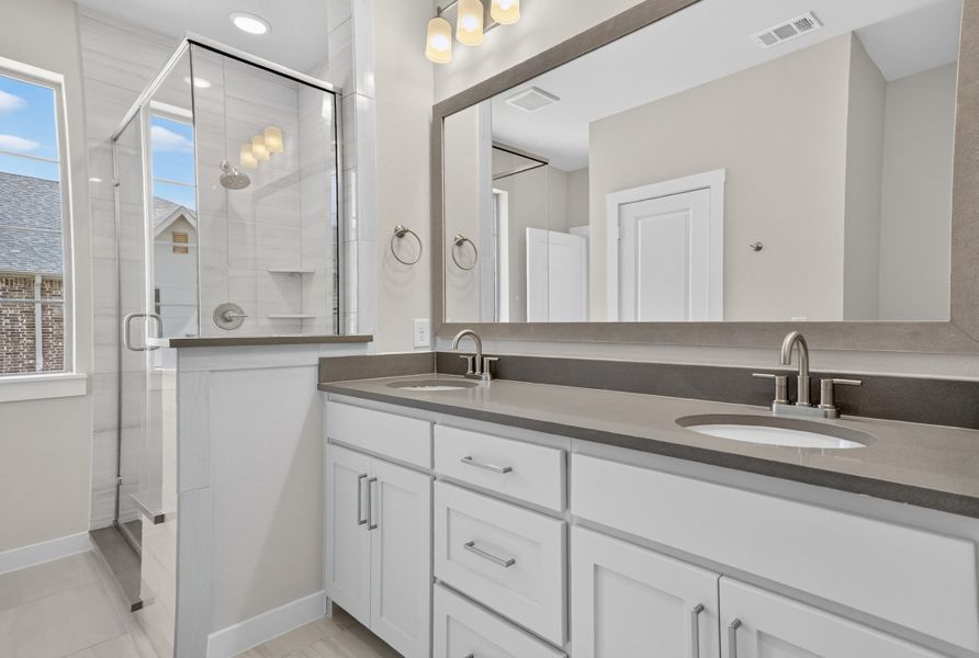 Furnished interior view inside a new home in The Tribute, The Colony (Image 17).