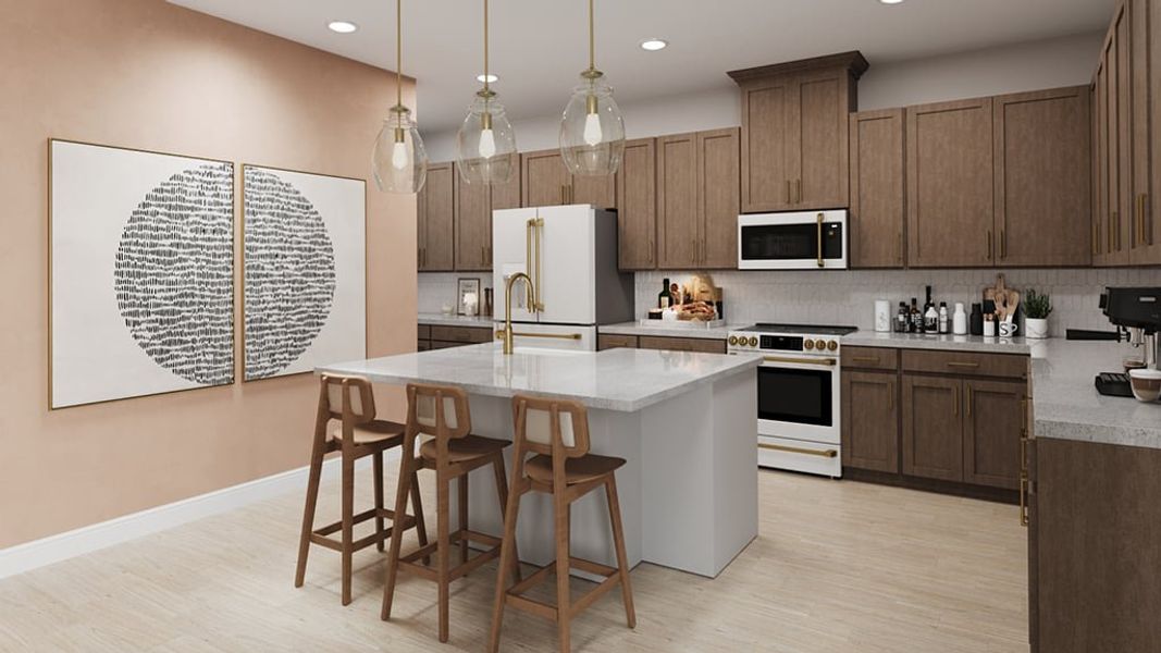 Representative furnished interior of a home built from the Seaside by Taylor Morrison in Center Lake Ranch Community Group Page, St. Cloud (Image 3).