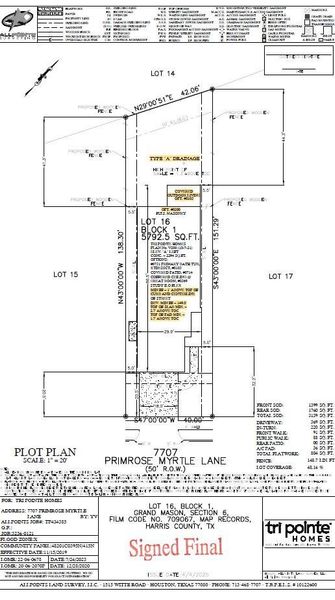 2D floor plan layout of this home in The Ridge at Mason Woods, Cypress, TX (Image 2).