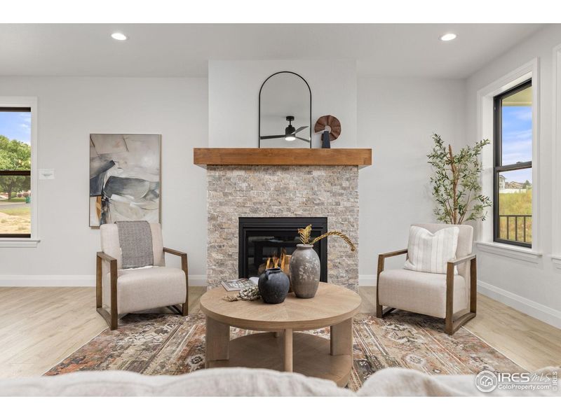 Furnished interior view inside a new home in Cottages at Kelly Farm, Greeley (Image 10).