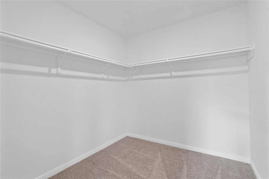 Look at this immaculate closet! With high shelving, multiple rows to hang clothing, you are sure to have enough room for all your belongings!