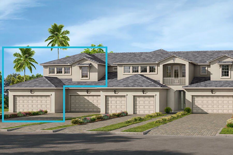 Representative exterior photo of a completed home built from the Oceangrove by Mattamy Homes in Arboretum, Naples, FL (Image 20).