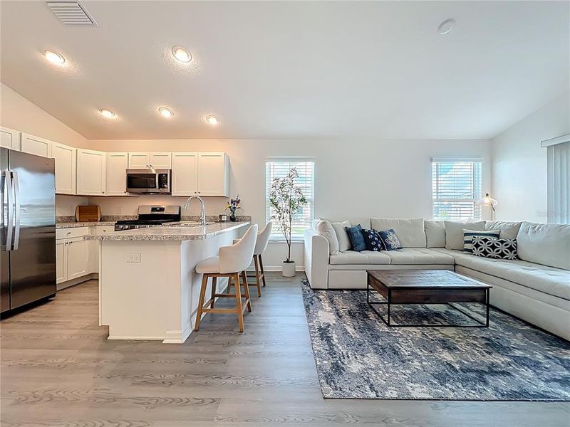 Furnished interior view inside a new home in , The Villages (Image 18).