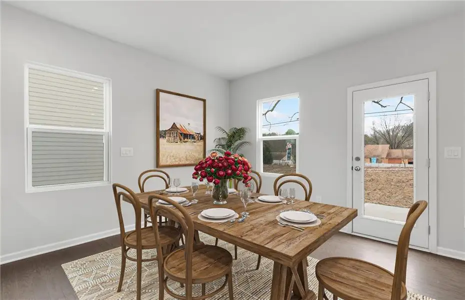 Furnished interior view inside a new home in Haverhill Estates, Dacula (Image 9). Furnished interior view inside a new home in Haverhill Estates, Dacula (Image 9).