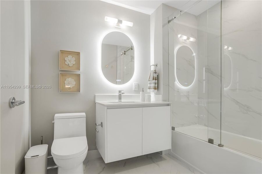 Furnished interior view inside a new home in , Miami (Image 51).