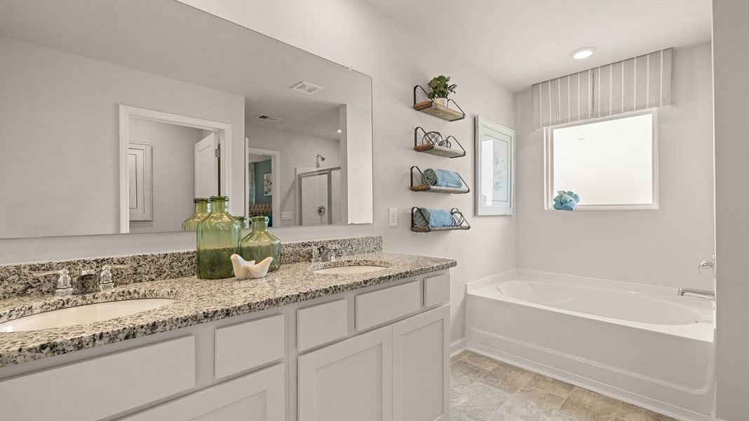 Representative furnished interior of a home built from the Elston by D.R. Horton in The Islands, Beech Island (Image 23).