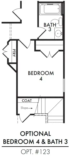 Bedroom 4/Bath 3 (eliminates Flex and Powder Bath)