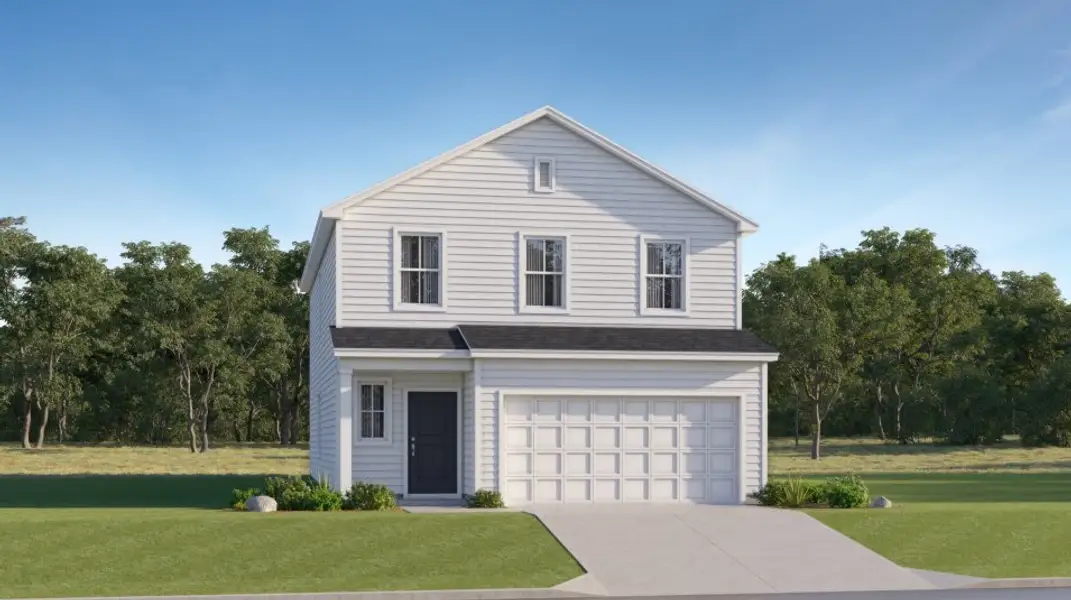 Front exterior of a new home in The Stables, Rossville, GA, highlighting curb appeal (Image 1). Front exterior of a new home in The Stables, Rossville, GA, highlighting curb appeal (Image 1).