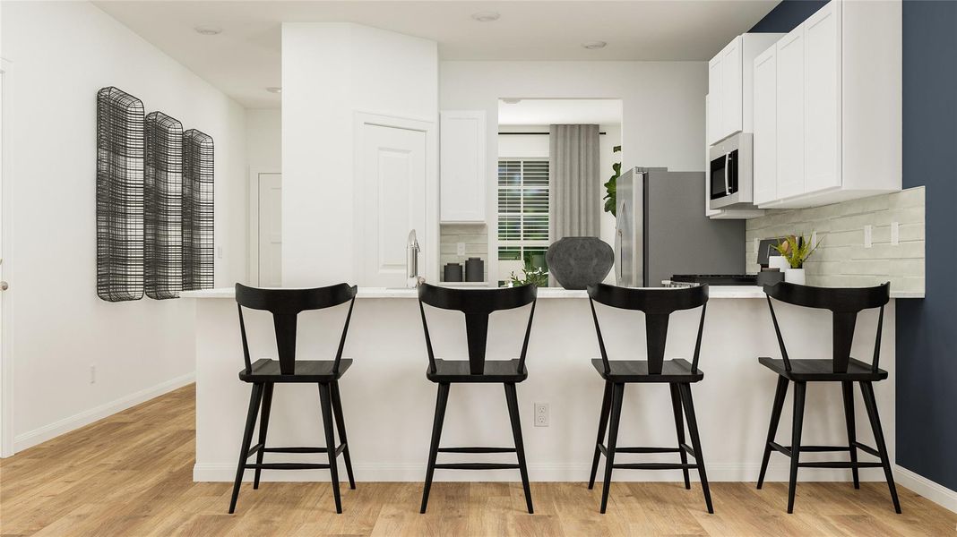 Furnished interior view inside a new home in Cotton Brook: Claremont Collection, Hutto (Image 11).