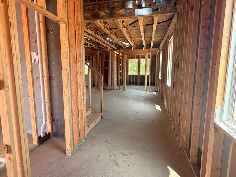 Kitchen open to living room