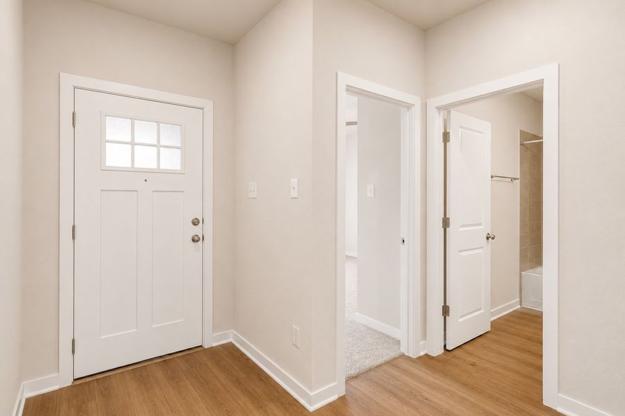 Representative unfurnished interior of a home built from the Honor by Omega Builders in Grove East, Temple (Image 7). Representative unfurnished interior of a home built from the Honor by Omega Builders in Grove East, Temple (Image 7).