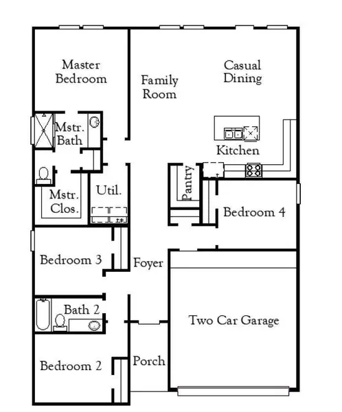 2D floor plan layout of this home in Laurel Landing, Alvin, TX (Image 2). 2D floor plan layout of this home in Laurel Landing, Alvin, TX (Image 2).