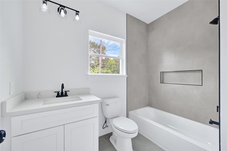 Spa-inspired bath with soaking tub, walk-in shower, and dual vanities. Spa-inspired bath with soaking tub, walk-in shower, and dual vanities.