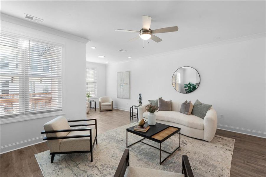Furnished interior view inside a new home in Waterhaven, Cumming (Image 17).