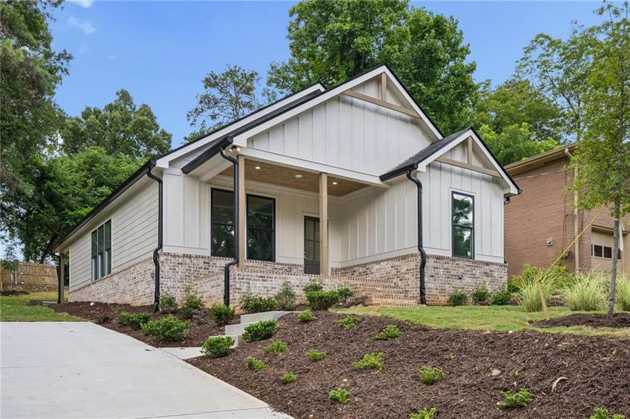 Front exterior of a new home in , Atlanta, GA, highlighting curb appeal (Image 19).