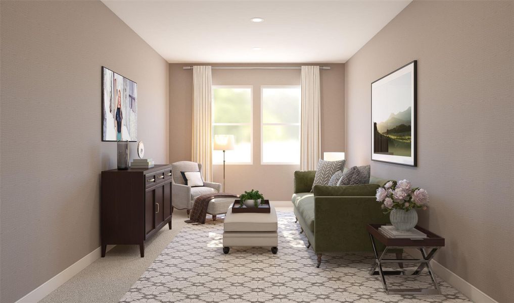 Media room (*Artist rendering used for illustration purposes only.) Media room (*Artist rendering used for illustration purposes only.)