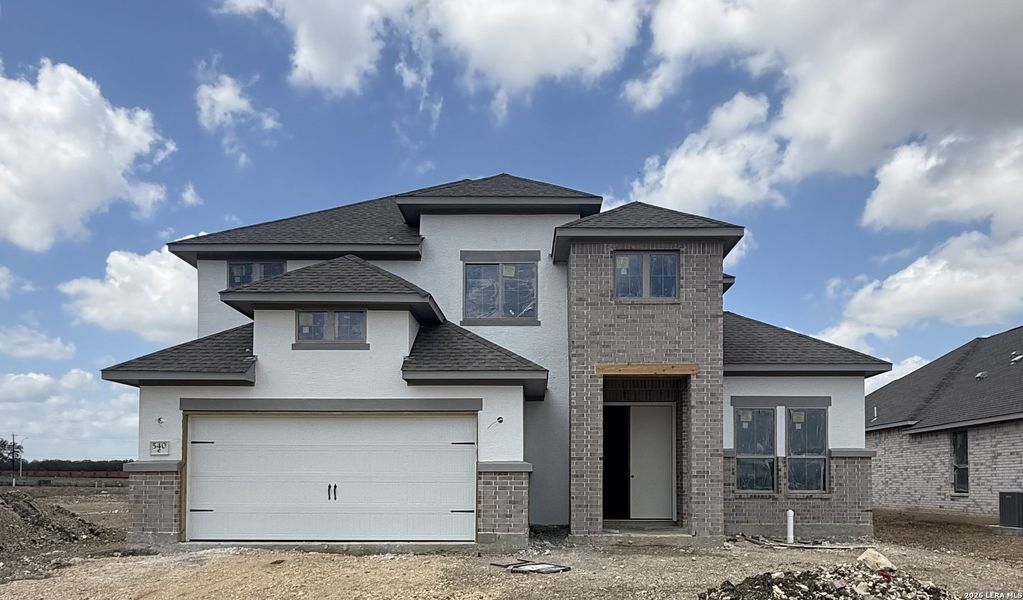 In-progress construction of a new home in Buffalo Crossing, Cibolo, TX (Image 8).