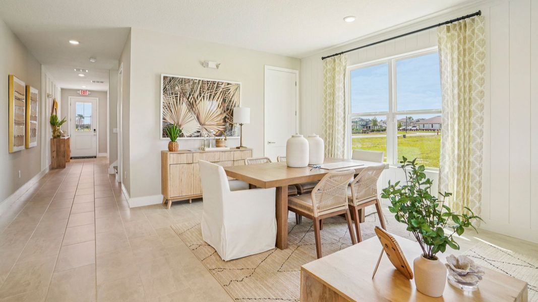 Representative furnished interior of a home built from the Sweetgum by DRB Homes in Ardisia Park, New Smyrna Beach (Image 12).