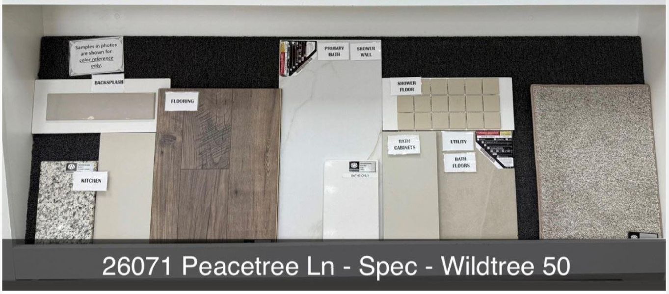 Sample of building materials used in homes in Wildtree, Magnolia (Image 4).