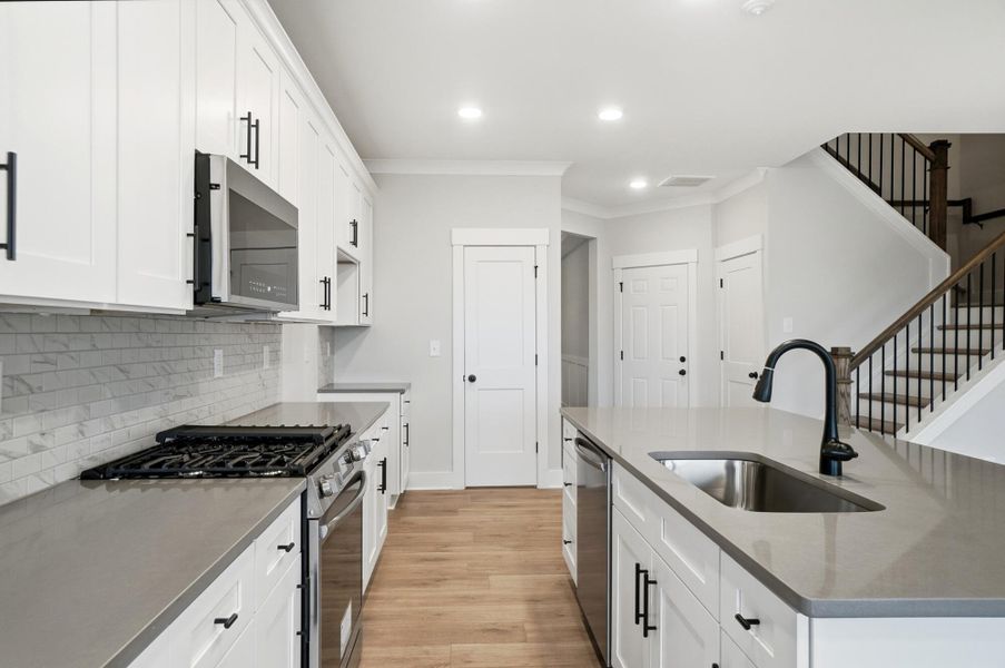 Furnished interior view inside a new home in Blythe Mill Townhomes, Waxhaw (Image 9).