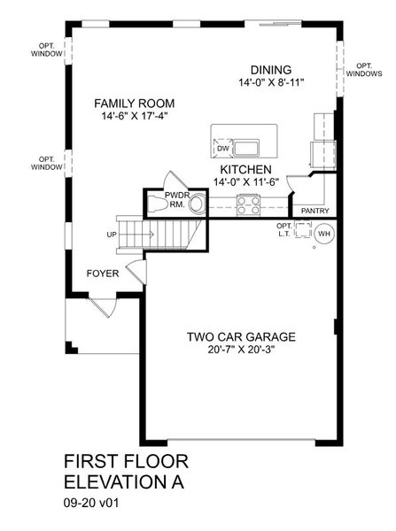 2D floor plan layout for the Glen Ridge by Ryan Homes in Reserve at Lake Meadows, Ocoee, FL (Image 1).