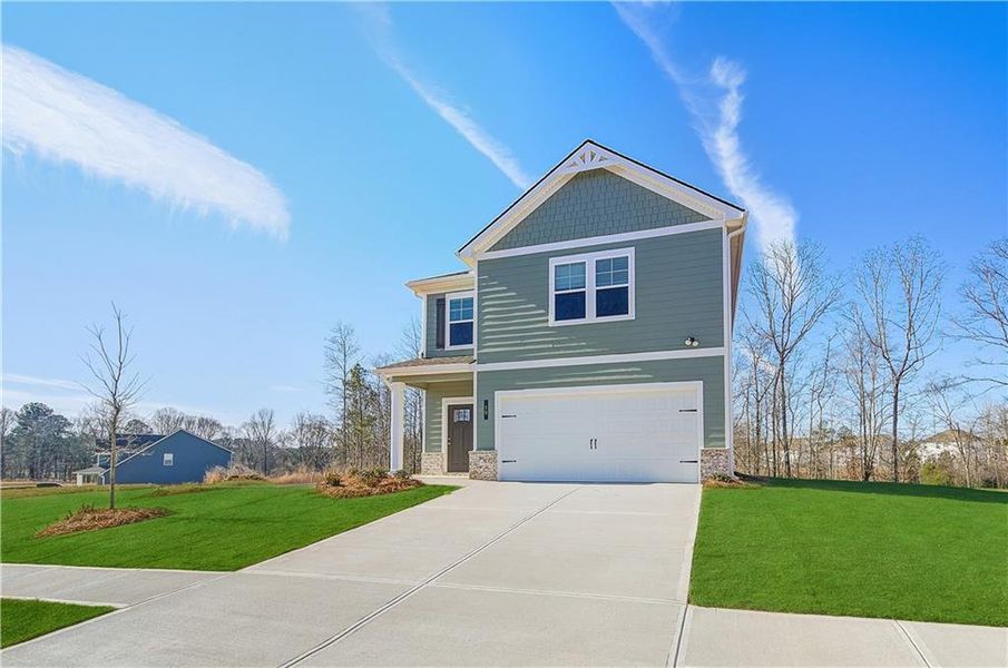 Front exterior of a new home in Chapel Hill, Newnan, GA, highlighting curb appeal (Image 14). Front exterior of a new home in Chapel Hill, Newnan, GA, highlighting curb appeal (Image 14).
