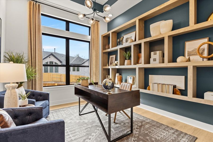 Furnished interior view inside a new home in 6 Creeks, Kyle (Image 30).