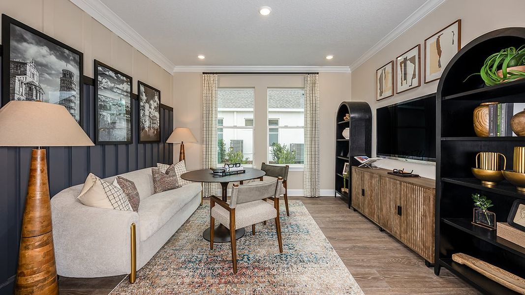 Representative furnished interior of a home built from the Lazio II by Taylor Morrison in Center Lake Ranch Community Group Page, St. Cloud (Image 17).