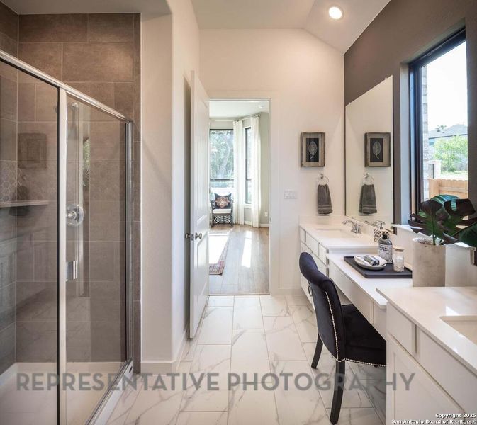 Furnished interior view inside a new home in Davis Ranch: 50ft. lots, San Antonio (Image 11).