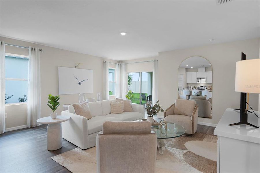 Furnished interior view inside a new home in Wind Meadows South, Bartow (Image 4).