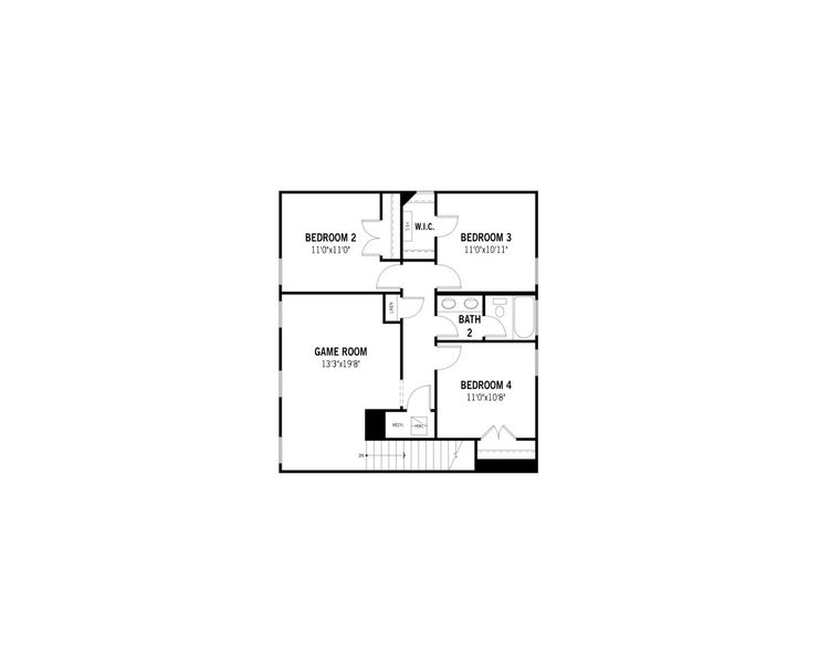 2D floor plan layout of this home in Spiritas Ranch, Little Elm, TX (Image 4). 2D floor plan layout of this home in Spiritas Ranch, Little Elm, TX (Image 4).