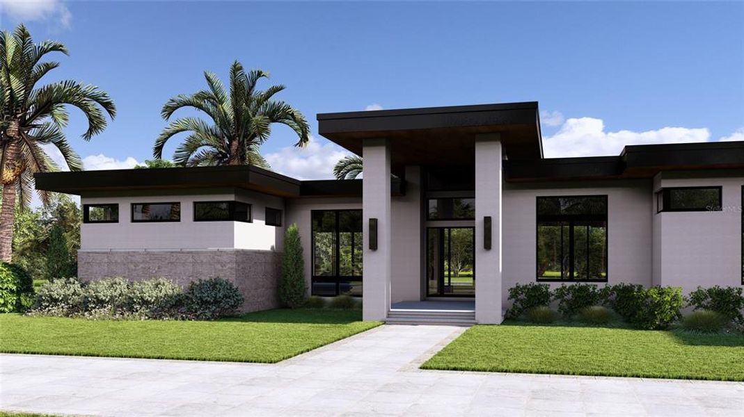 Front exterior of a new home in , Odessa, FL, highlighting curb appeal (Image 7).