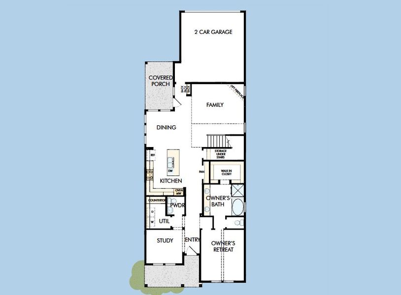 2D floor plan layout for the The Ormand by David Weekley Homes in Goodland – Garden Series, Grand Prairie, TX (Image 5). 2D floor plan layout for the The Ormand by David Weekley Homes in Goodland – Garden Series, Grand Prairie, TX (Image 5).