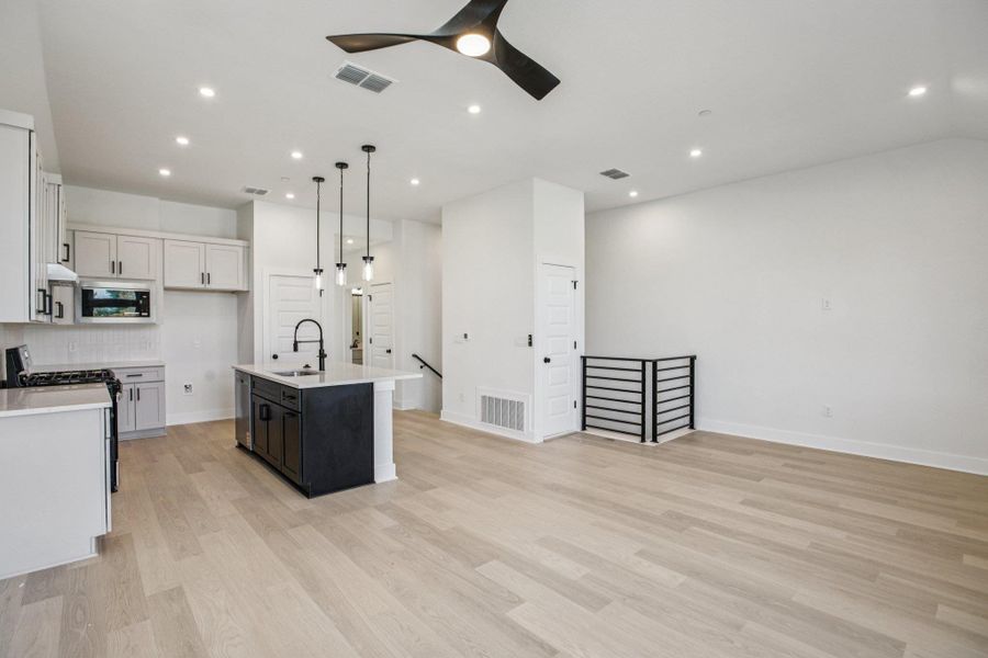 Furnished interior view inside a new home in Koenig Townhomes, Austin (Image 10).