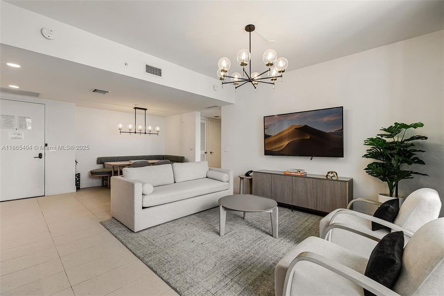 Furnished interior view inside a new home in , Miami (Image 14). Furnished interior view inside a new home in , Miami (Image 14).