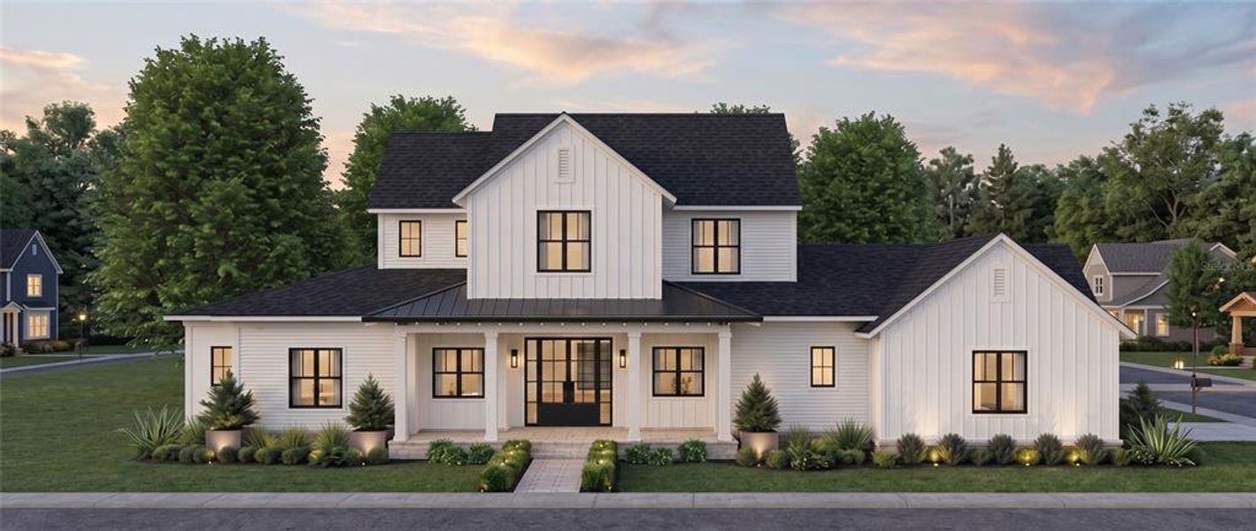 Front exterior of a new home in Briley Farm, Oakland, FL, highlighting curb appeal (Image 20). Front exterior of a new home in Briley Farm, Oakland, FL, highlighting curb appeal (Image 20).